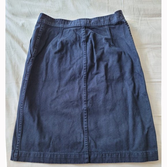 NWOT J. Crew Dark Blue Denim A-line Skirt (US4) - Picture 2 of 7